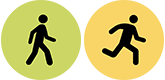 Icons:A combination of walking and running